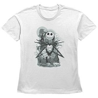 Disney's The Nightmare Before Christmas Jack Skellington Cemetery Women's Graphic Tee