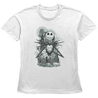 Disney's The Nightmare Before Christmas Jack Skellington Cemetery Women's Graphic Tee