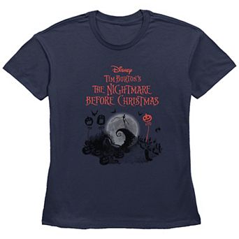 Disney's The Nightmare Before Christmas Halloween Title Logo Women's Graphic Tee