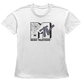 Women's MTV Spider Halloween Logo Graphic Tee