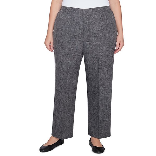 Alfred Dunner Plus Classic All-Around Elastic Waistband Denim Pant Short Length