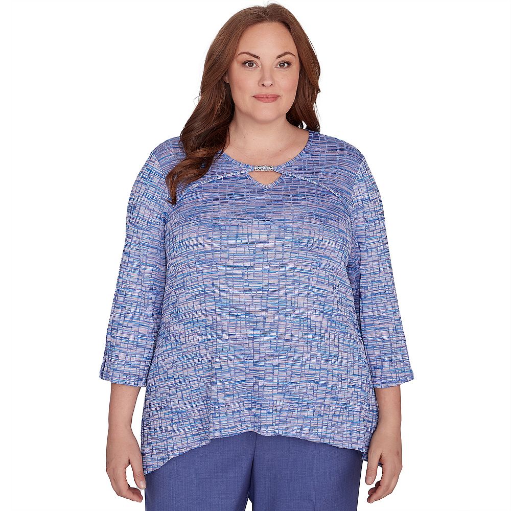 Plus Size Alfred Dunner Space Dye Top