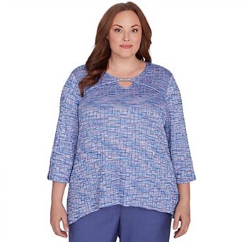 Plus Size Alfred Dunner Space Dye Top