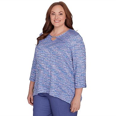 Plus Size Alfred Dunner Space Dye Top