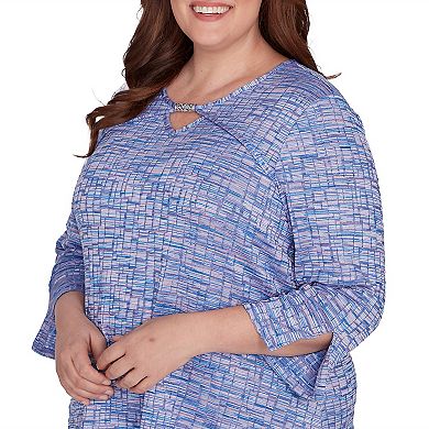 Plus Size Alfred Dunner Space Dye Top