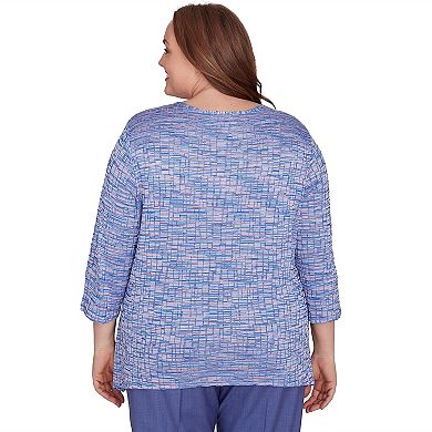 Plus Size Alfred Dunner Space Dye Top