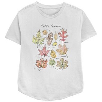Women's Fall Leaves Relaxed Fit Graphic Tee