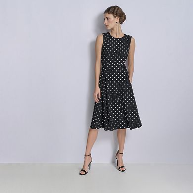 Women's Andrew Marc Sleeveless Fit & Flare Midi Dress