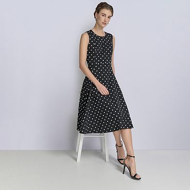 Women's Andrew Marc Sleeveless Fit & Flare Midi Dress