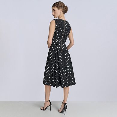 Women's Andrew Marc Sleeveless Fit & Flare Midi Dress