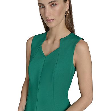 Women's Andrew Marc Sleeveless Diamond Neck Sheath Dress