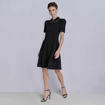 Women's La Nouvelle Renaissance Embellished Collar Fit & Flare Dress