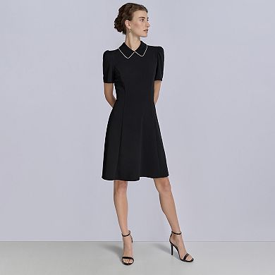 Women's La Nouvelle Renaissance Embellished Collar Fit & Flare Dress