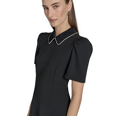 Women's La Nouvelle Renaissance Embellished Collar Fit & Flare Dress