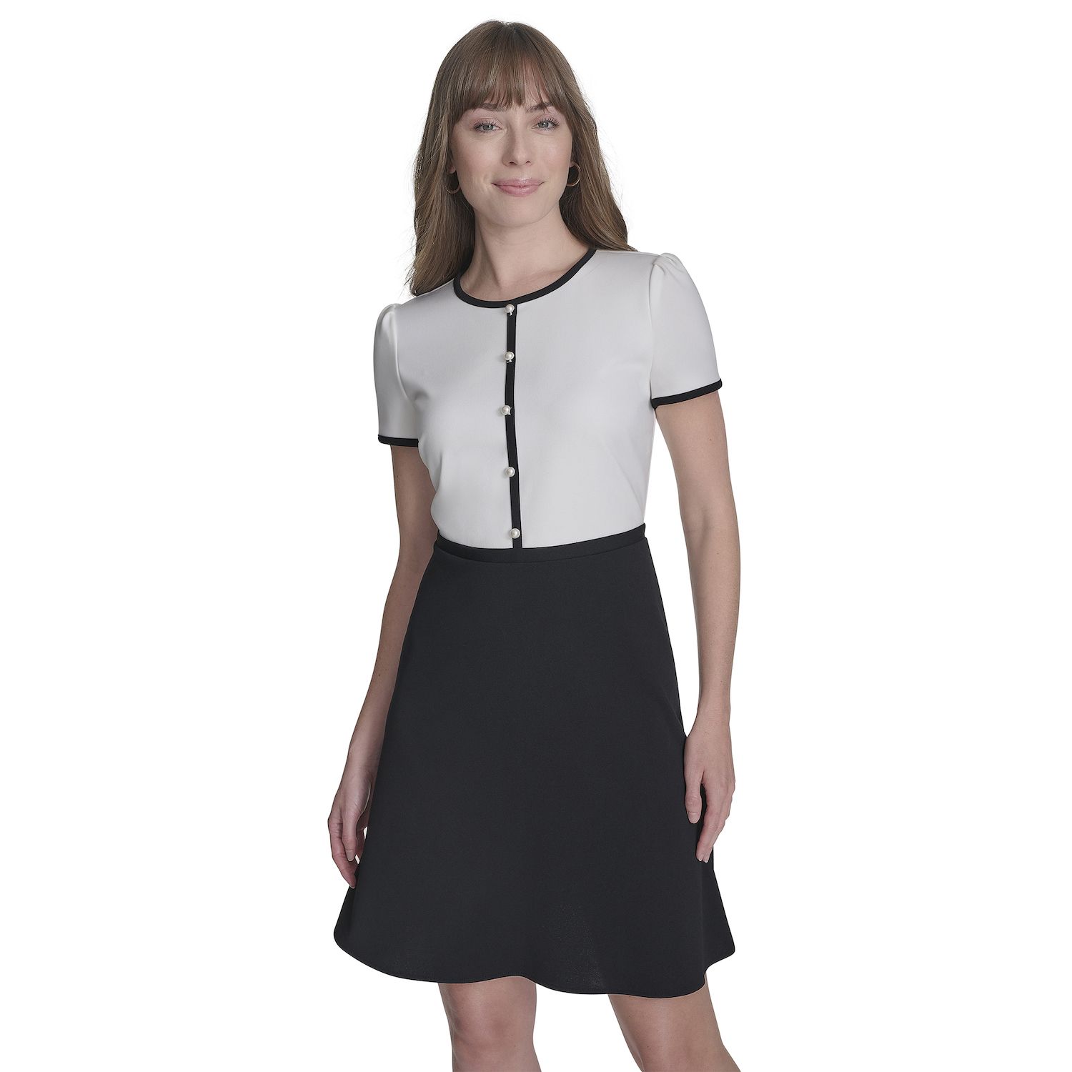Женские платья La Nouvelle Renaissance Scoopneck Short Sleeve Fit & Flare Mini Dress