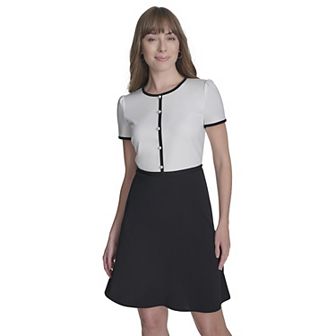 Women's La Nouvelle Renaissance Scoopneck Short Sleeve Fit & Flare Mini Dress