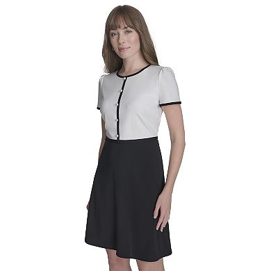 Women's La Nouvelle Renaissance Scoop Neck Short Sleeve Fit & Flare Mini Dress