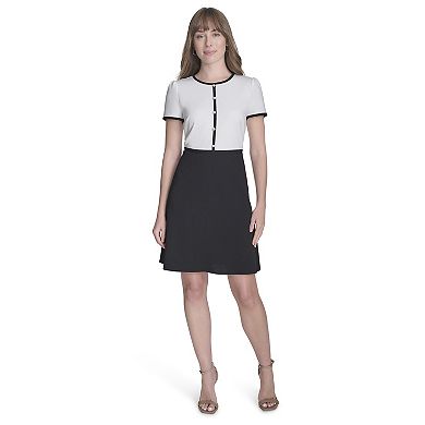Women's La Nouvelle Renaissance Scoop Neck Short Sleeve Fit & Flare Mini Dress