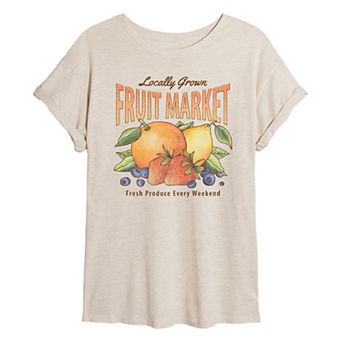 Juniors' Locally Grown Fruit Oversized Tee