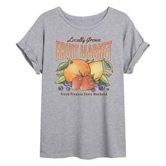 Juniors' Locally Grown Fruit Oversized Tee