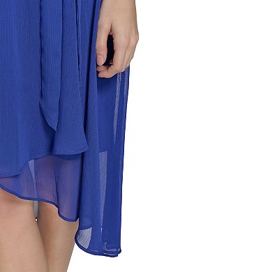 Women's Harper Rose Short Sleeve Crinkle Chiffon Wrap Dress