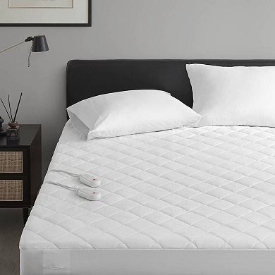 Sharper Image Embossed Microfiber Heated Mattress Pad