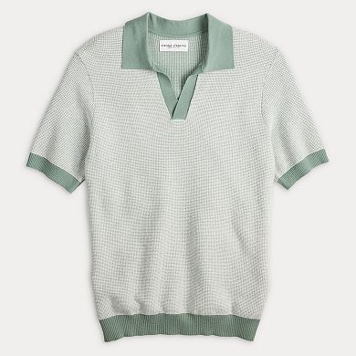 Men's Thomas Sterling Short Sleeve Sweater Polo Shirt