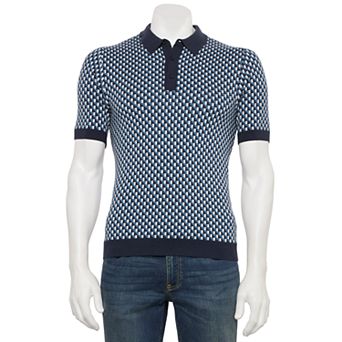 Men's Thomas Sterling Short Sleeve Sweater Polo Shirt