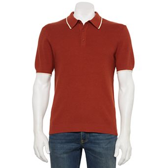 Men's Thomas Sterling Short Sleeve Sweater Polo Shirt