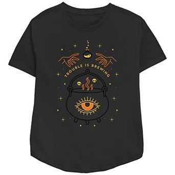 Disney's Hocus Pocus Trouble Is Brewing Women's Relaxed Fit Graphic Tee