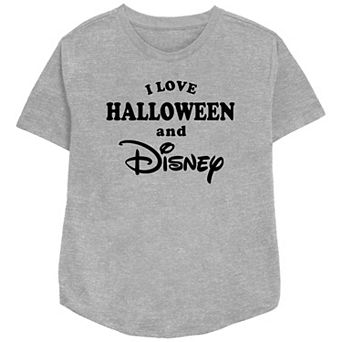 Disney's I Love Halloween And Disney Women's Relaxed Fit Graphic Tee