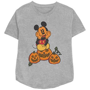Disney's Mickey Mouse Pumpkin Patch Women's Relaxed Fit Graphic Tee