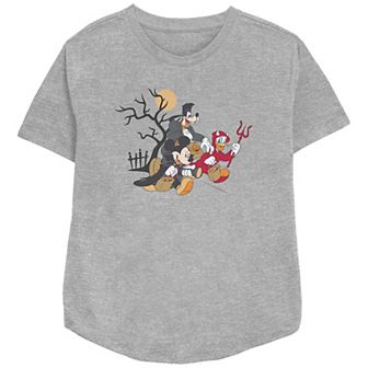 Disney's Mickey Mouse And Friends Trick Or Treaters Women's Relaxed Fit Graphic Tee