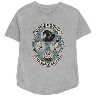 Disney's The Nightmare Before Christmas Oogie Boogie Lock, Shock, & Barrel Women's Relaxed Fit Graphic Tee