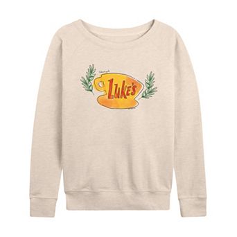 Women's Gilmore Girls Luke's Coffee Cup French Terry Long Sleeve Tee