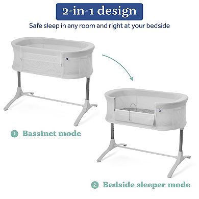 Kolcraft Sealy Airy Dreams Breathable 2-in-1 Baby Bassinet & Bedside Sleeper