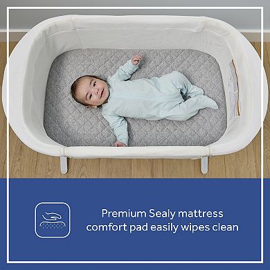 Kolcraft Sealy Airy Dreams Breathable 2-in-1 Baby Bassinet & Bedside Sleeper