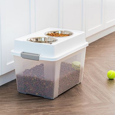 Iris Elevated Pet Bowls with Airtight Storage