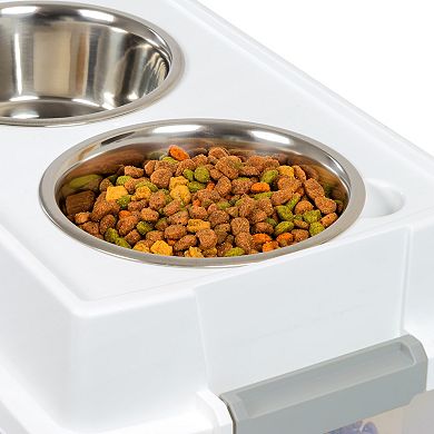 Iris Elevated Pet Bowls with Airtight Storage