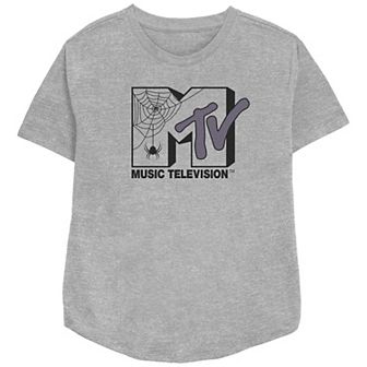 Women's MTV Spider Halloween Logo Relaxed Fit Graphic Tee