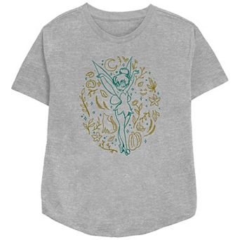 Disney's Tinker Bell Fall Icons Women's Relaxed Fit Graphic Tee