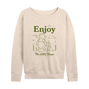 Disney's Winnie The Pooh Women's Little Things French Terry Long Sleeve Tee