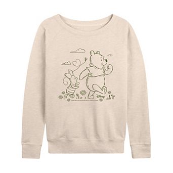 Disney's Winnie The Pooh Women's Stroll French Terry Long Sleeve Tee