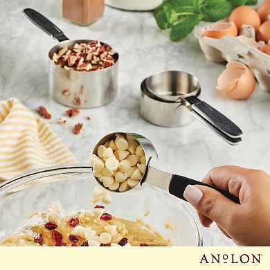 Anolon SureGrip® 4-pc. Stainless Steel Magnetic Measuring Cup Set