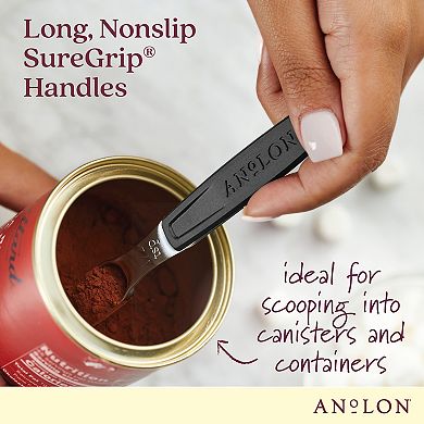 Anolon SureGrip® 4-pc. Stainless Steel Magnetic Measuring Spoon Set