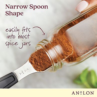 Anolon SureGrip® 4-pc. Stainless Steel Magnetic Measuring Spoon Set