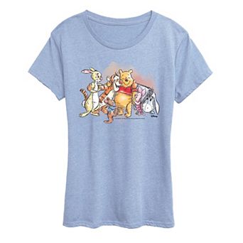 Disney's Winnie The Pooh Women's Watercolor Graphic Tee