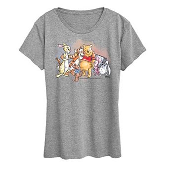Disney's Winnie The Pooh Women's Watercolor Graphic Tee