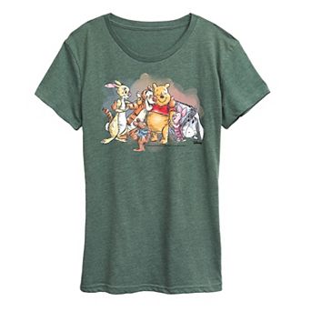 Disney's Winnie The Pooh Women's Watercolor Graphic Tee