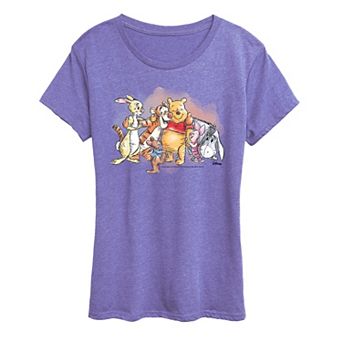 Disney's Winnie The Pooh Women's Watercolor Graphic Tee